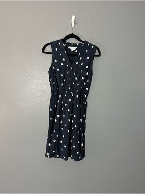 Market & Spruce Navy Sleeveless Mini Dress with White Print
